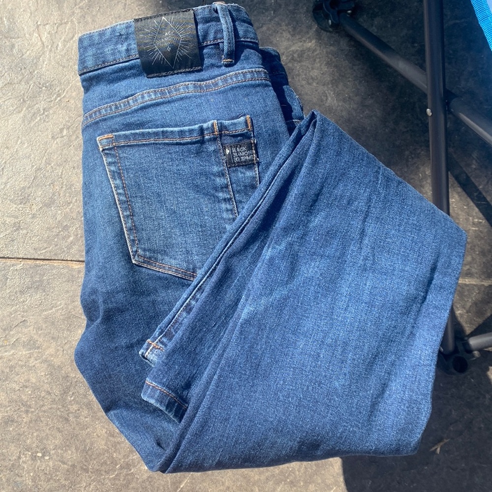 Black diamond  forged denim jeans. Worn a few times but still great condition.